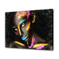 thumbnail image 1 of Modern Black Gold African Woman Oil Painting Poster Decorative Painting Canvas Wall Art Living Room Posters Bedroom Painting,Frame-style,12x18inch(30x45cm), 1 of 8
