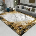 thumbnail image 1 of Modern Black Gold Carpets Living Room Sofas Luxury Large Area Rugs 140x200cm Home r Bedroom Wawshable Floor Mats Non-slip, 1 of 5