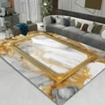 thumbnail image 1 of Modern Black Gold Carpets Living Room Sofas Luxury Large Area Rugs 140x200cm Home r Bedroom Wawshable Floor Mats Non-slip, 1 of 5