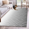 thumbnail image 1 of Modern Black Grey Area Rugs 3'x5', Washable Small Throw Rugs for Living Room Bedroom, Abstract Ombre Geometric Morocco Indoor Outdoor Rug Non-Slip Low Pile Carpet Runner Reversible Floor Mats, 1 of 8