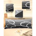 thumbnail image 1 of Modern Black Grey Throw Pillow Covers, Abstract Geometric Lines Textured Soft Breathable Pillow Cases with Invisible Zipper for Sleeping, Long Body Pillowcases for Couch Bed Sofa Chair 20x60 Inches, 1 of 9