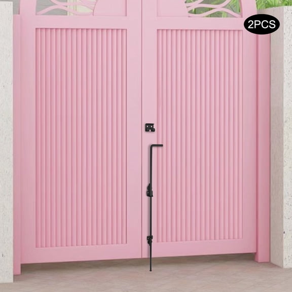 Modern Black Heavy Duty Gate Latches Bolt Drop Rod for Gate Iron Double Gate Latches Home Courtyards