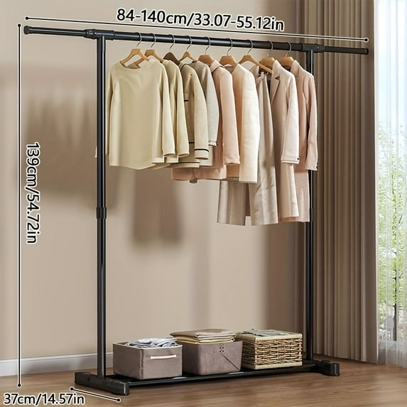 Modern Black Iron Clothes Rack - Portable Multi-Use Organizer for ...