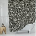 thumbnail image 1 of Modern Black and Ivory Brushstroke Print Shower Curtain - Abstract Minimalist Pattern - Neutral Design - Trendy Fabric Shower Curtain for Any Bathroom - 72x72 Inches (Brushstroke), 1 of 6