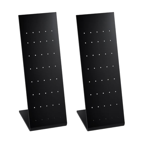 Modern Black L Shape Nose Lip Studs Storage Rack Acrylic Texture Showing Holder for Professional and Home Display