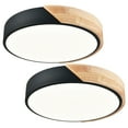 thumbnail image 1 of Modern Black LED Flush Ceiling Light 2-Pack, 1 of 7