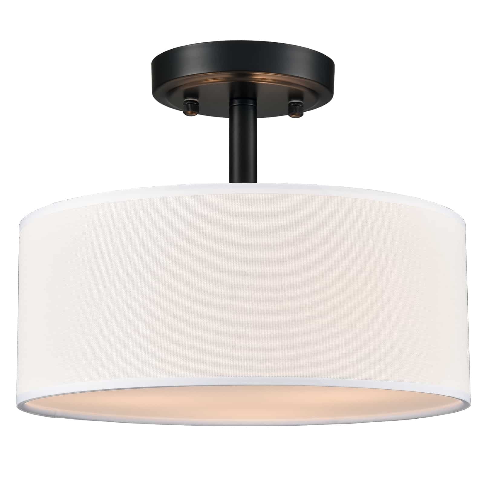 Modern Black Light Fixture Ceiling Mount Flush Mount Drum Ceiling Light