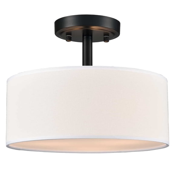Modern Black Light Fixture Ceiling Mount Flush Mount Drum Ceiling Light