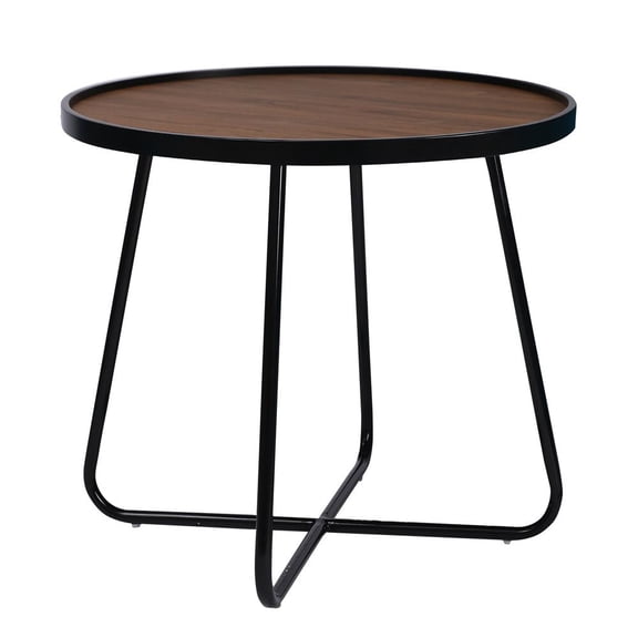 Modern Black MDF Wood top Coffee Table with powder coated Metal leg