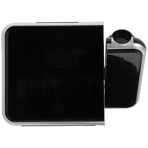 Milisten Black LED Projection Clock, 90 Degree Angle, Time Or Temp on Ceiling, Alarm