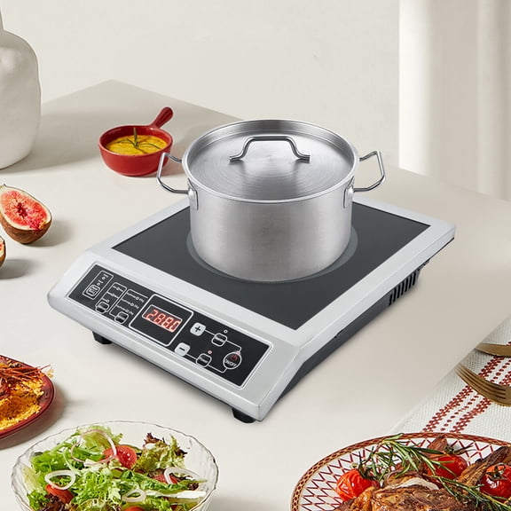 Modern Black Rectangular Portable Kitchen Countertop Induction Cooktop Burner Electric Hot Stove 3500W