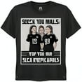 Modern Black TShirt with Bold Text & Soccer Players Graphic Cool Vibes