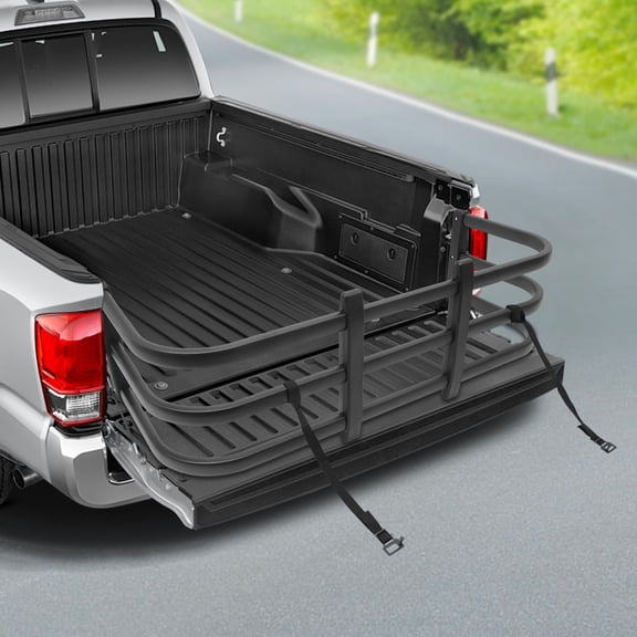 Modern Black Truck Bed Extender Retractable Tailgate Extender Aluminium 132-163 cm Universal