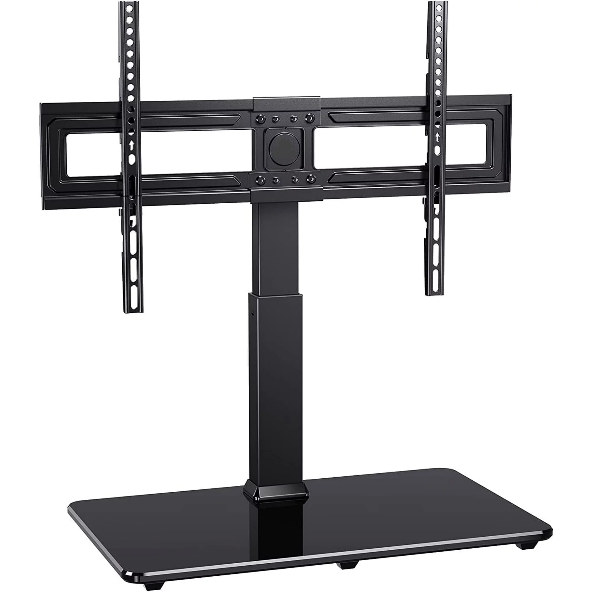 Modern Black Universal Table Top Swivel TV Stand TV Mount Glass Base