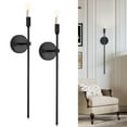 thumbnail image 1 of Modern Black Wall Candle Sconces Set, 23 Inch Long Candle Holders for Home Decor, Bedroom Living Room Dining Room, Metal Mounted Sconce, 1 of 6