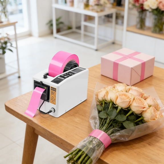 Modern Black+White Electric Tape Cutting Machine Tabletop Automatic Tape Cutter forWrapping/Packing
