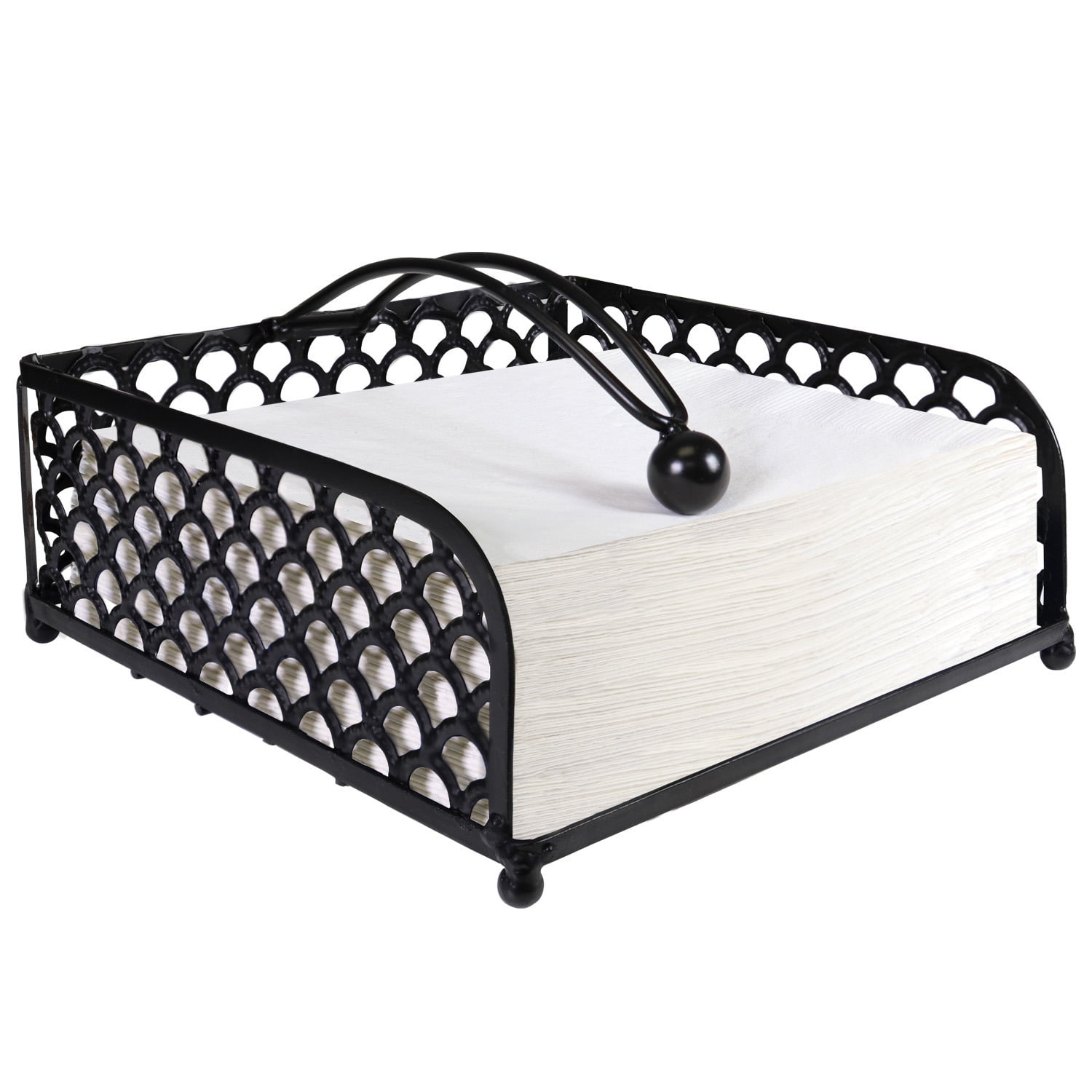Modern Black elegance collection Flat Napkin Holder for kitchen