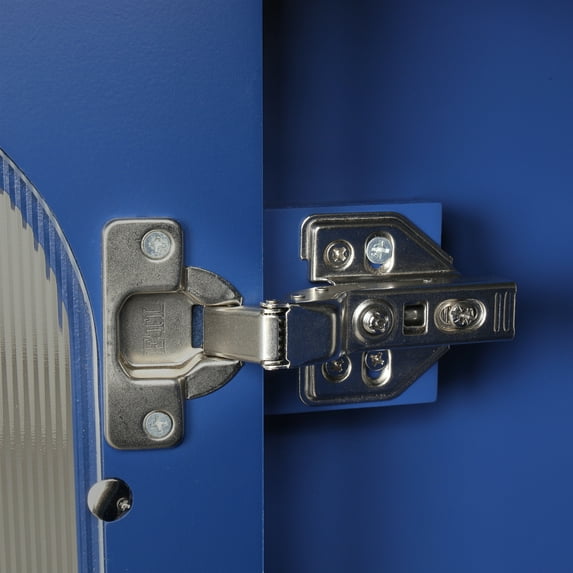 Modern Blue 24" Bathroom Vanity With Sink, Cabinet Two Drawers, Door And Adjustable Shelf, Solid Wood & Made