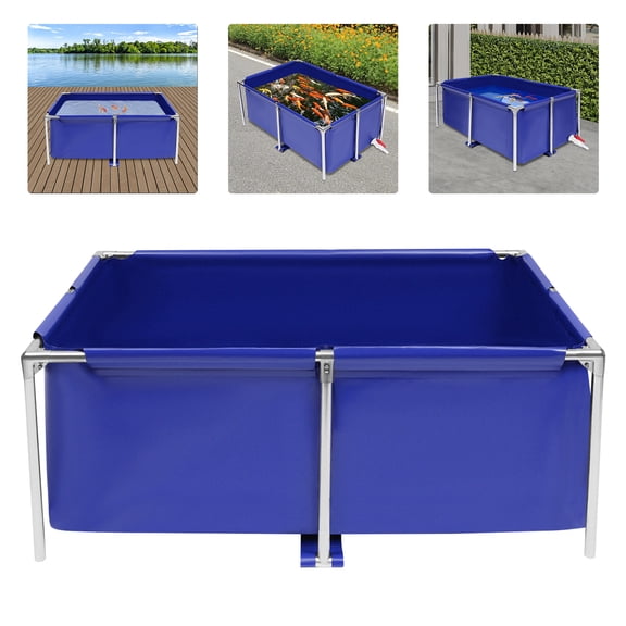 Modern Blue Aquarium Fish Water Tank Ornamental Swimming Pool Koi Breeding Pond