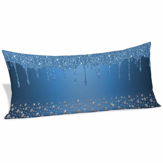 Modern Blue Body Pillow Covers 20"x60", Abstract Diamond Luxury Gradient Soft Brushed Microfiber Breathable Throw Pillow Covers, Decorative Pillowcase with Zipper for Couch Sofa Bedroom Living Room