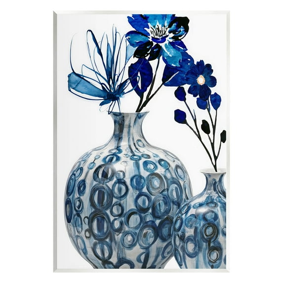 Modern Blue Flower Arrangement Botanical & Floral Graphic Art Unframed Art Print Wall Art
