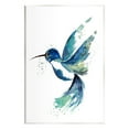 thumbnail image 1 of Modern Blue Hummingbird Flying Animals & Insects Graphic Art Unframed Art Print Wall Art, 1 of 6