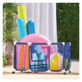 Modern Blue Rolling Pool Toy Storage Cart Bin 42 Inch L x 24 Inch D x