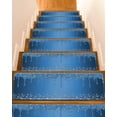 thumbnail image 1 of Modern Blue Stair Treads for Wooden Steps Indoor Runner Rug Carpet, Abstract Diamond Luxury Gradient 4 Pieces Peel and Stick Staircase Step Treads Covers Washable Throw Door Mats, 30"x8", 1 of 6