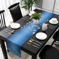thumbnail image 1 of Modern Blue Table Runner 48 Inches Long, Abstract Diamond Luxury Gradient Kitchen Dining Burlap Linen Tablerunner for Small/Round/Square/Wedding/Coffee/Dining Table Party Home Décor 13 x 48, 1 of 8