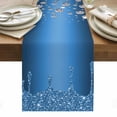thumbnail image 1 of Modern Blue Table Runner - 72 Inch Long, Kitchen Dining Table Runner Dresser Scarves, Abstract Diamond Luxury Gradient Farmhouse Decor for Coffee Tables Wedding Party Banquet, 1 of 8
