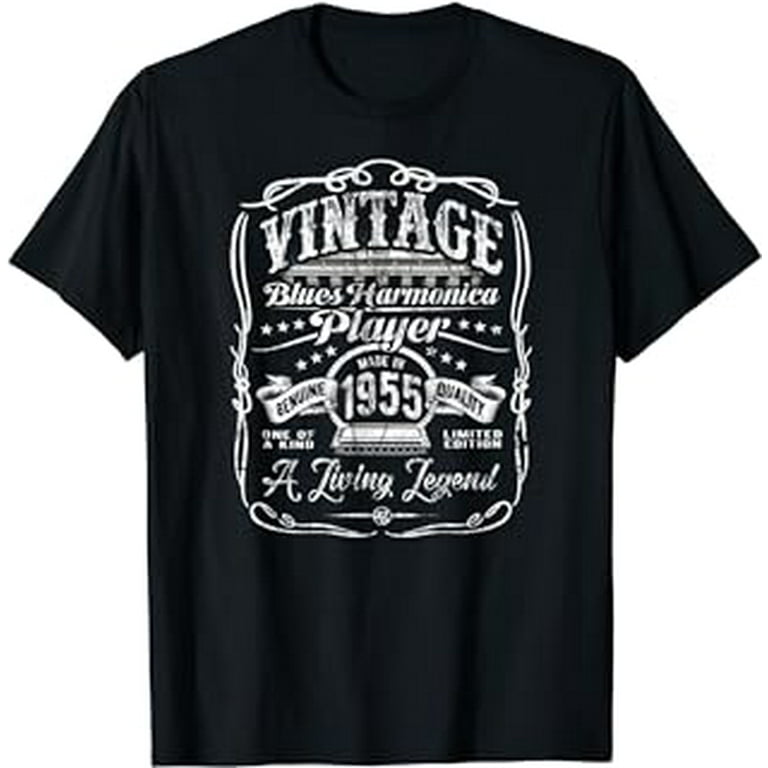 Modern Blues Harmonica Player Born In 1955 Vintage T Shirt Walmart