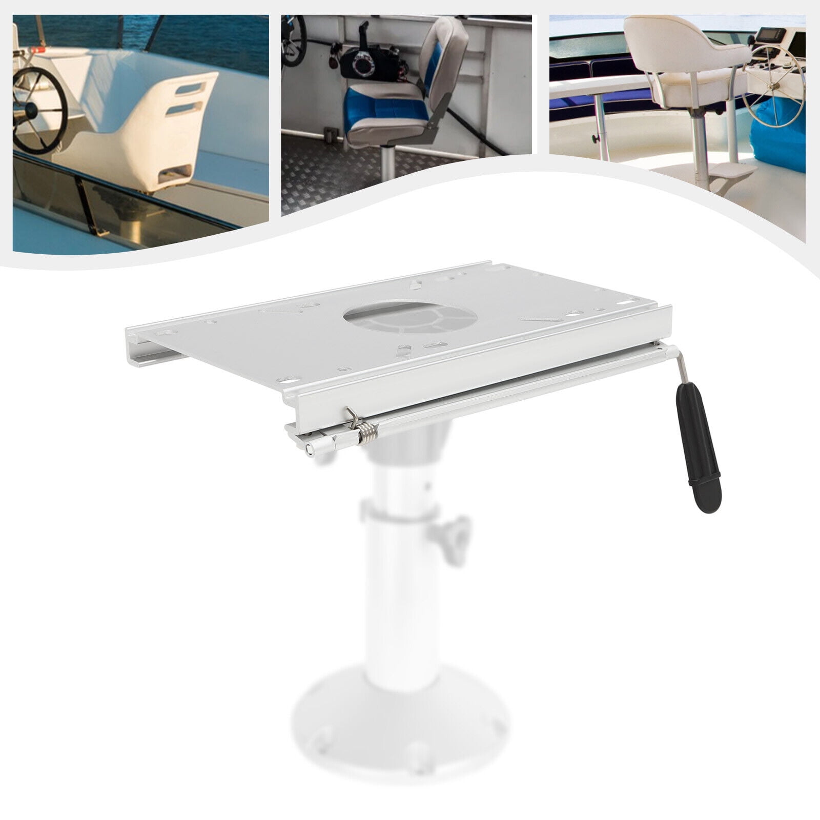 Modern Boat Seat Mount Plated Aluminum Seat Base Slide Plate Adjustment