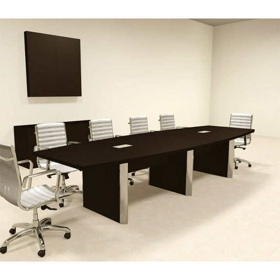 Modern Boat Shaped 12' Feet Conference Table, #OF-CON-CP10