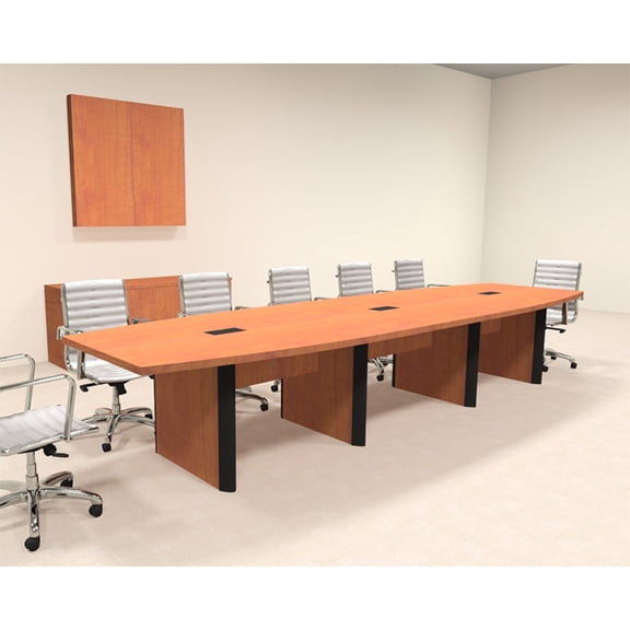 Modern Boat Shaped 14' Feet Conference Table, #OF-CON-CP11