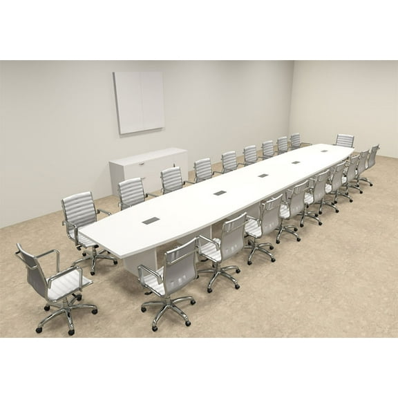 Modern Boat Shaped 22' Feet Conference Table, #OF-CON-C128
