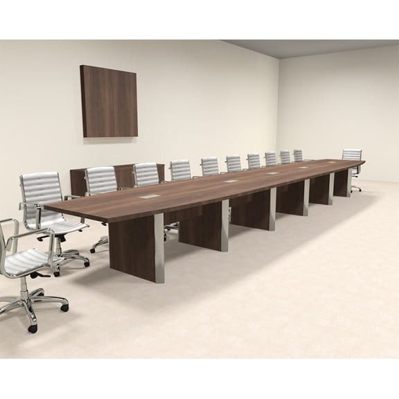 Modern Boat Shaped 24' Feet Conference Table, #OF-CON-CP39