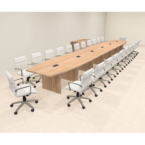 Modern Boat Shaped 26' Feet Conference Table, #OF-CON-C163
