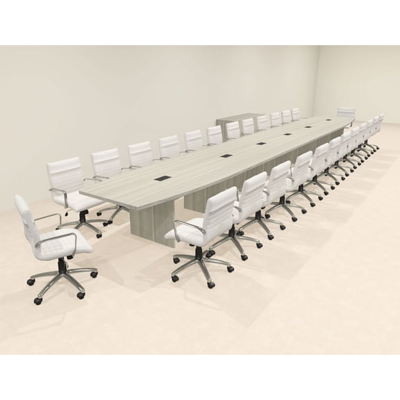 Modern Boat Shaped 28' Feet Conference Table, #OF-CON-C153
