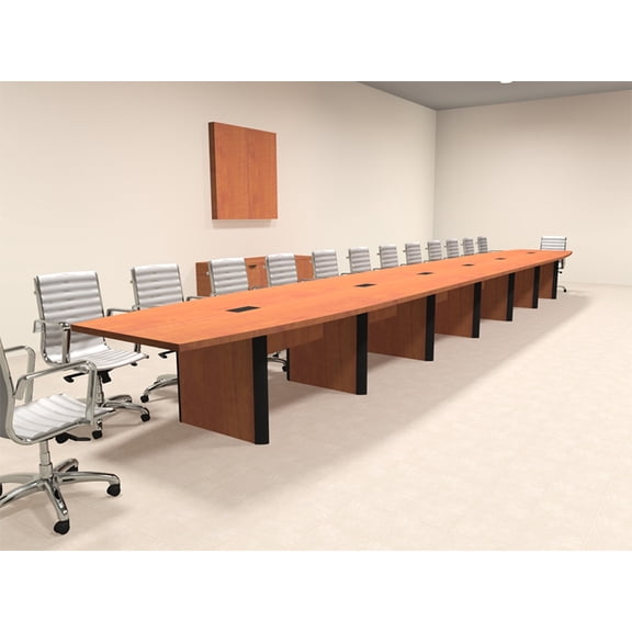 Modern Boat Shaped 28' Feet Conference Table, #OF-CON-CP46