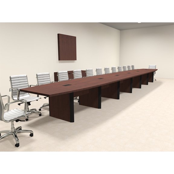Modern Boat Shaped 28' Feet Conference Table, #OF-CON-CP47