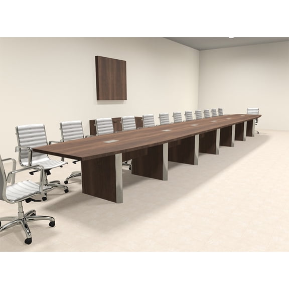 Modern Boat Shaped 28' Feet Conference Table, #OF-CON-CP49