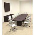 thumbnail image 1 of Modern Boat Shaped Cube Leg 14' Feet Conference Table, #OF-CON-CQ36, 1 of 2