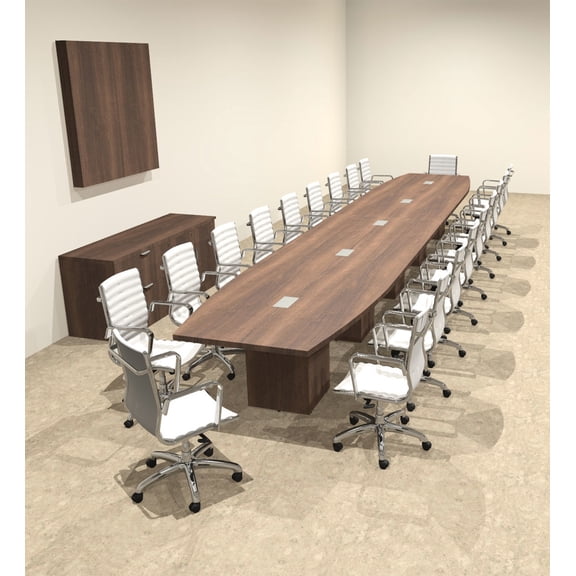 Modern Boat Shaped Cube Leg 22' Feet Conference Table, #OF-CON-CQ67