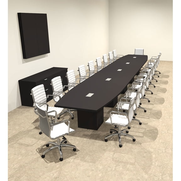 Modern Boat Shaped Cube Leg 22' Feet Conference Table, #OF-CON-CQ69