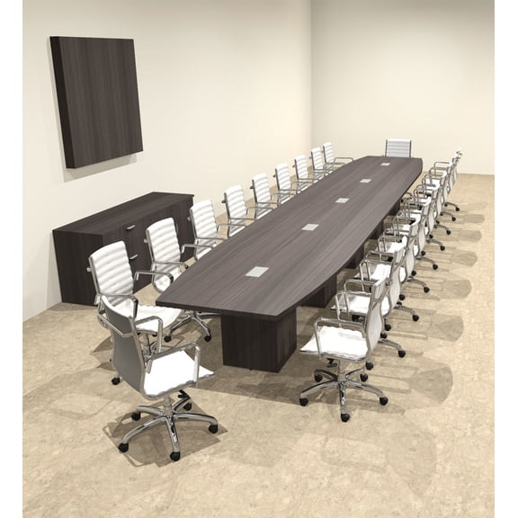 Modern Boat Shaped Cube Leg 22' Feet Conference Table, #OF-CON-CQ70