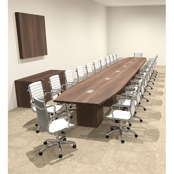 Modern Boat Shaped Cube Leg 26' Feet Conference Table, #OF-CON-CQ83
