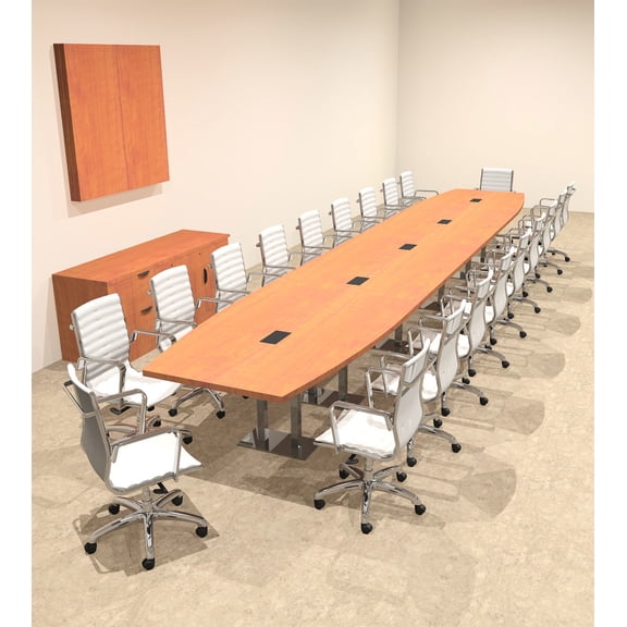 Modern Boat Shaped Steel Leg 22' Feet Conference Table, #OF-CON-CM65