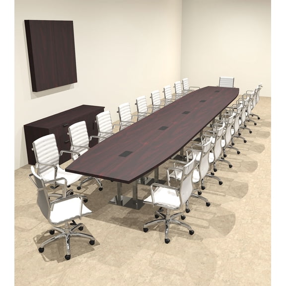 Modern Boat Shaped Steel Leg 22' Feet Conference Table, #OF-CON-CM68