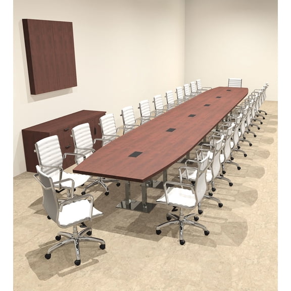 Modern Boat Shaped Steel Leg 26' Feet Conference Table, #OF-CON-CM83