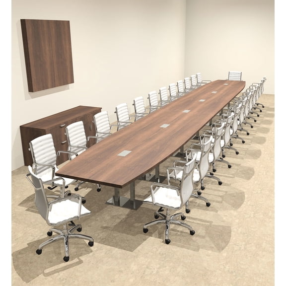 Modern Boat Shaped Steel Leg 28' Feet Conference Table, #OF-CON-CM90